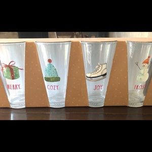 Rae Dunn Christmas Glasses